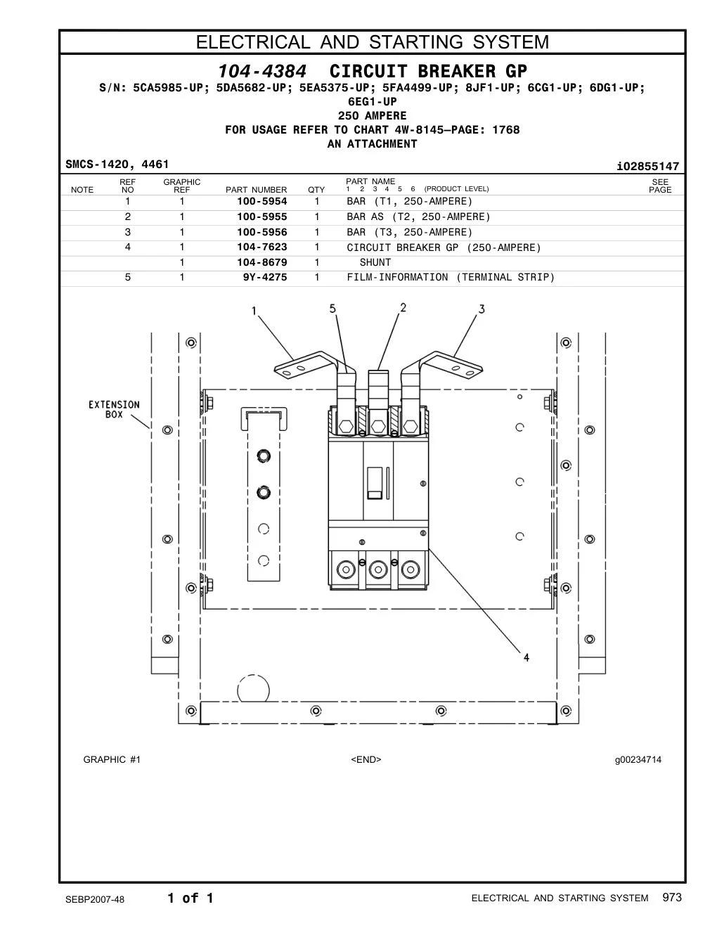 104-7623 - CIRCUIT BREAKER GP (250-AMPERE)