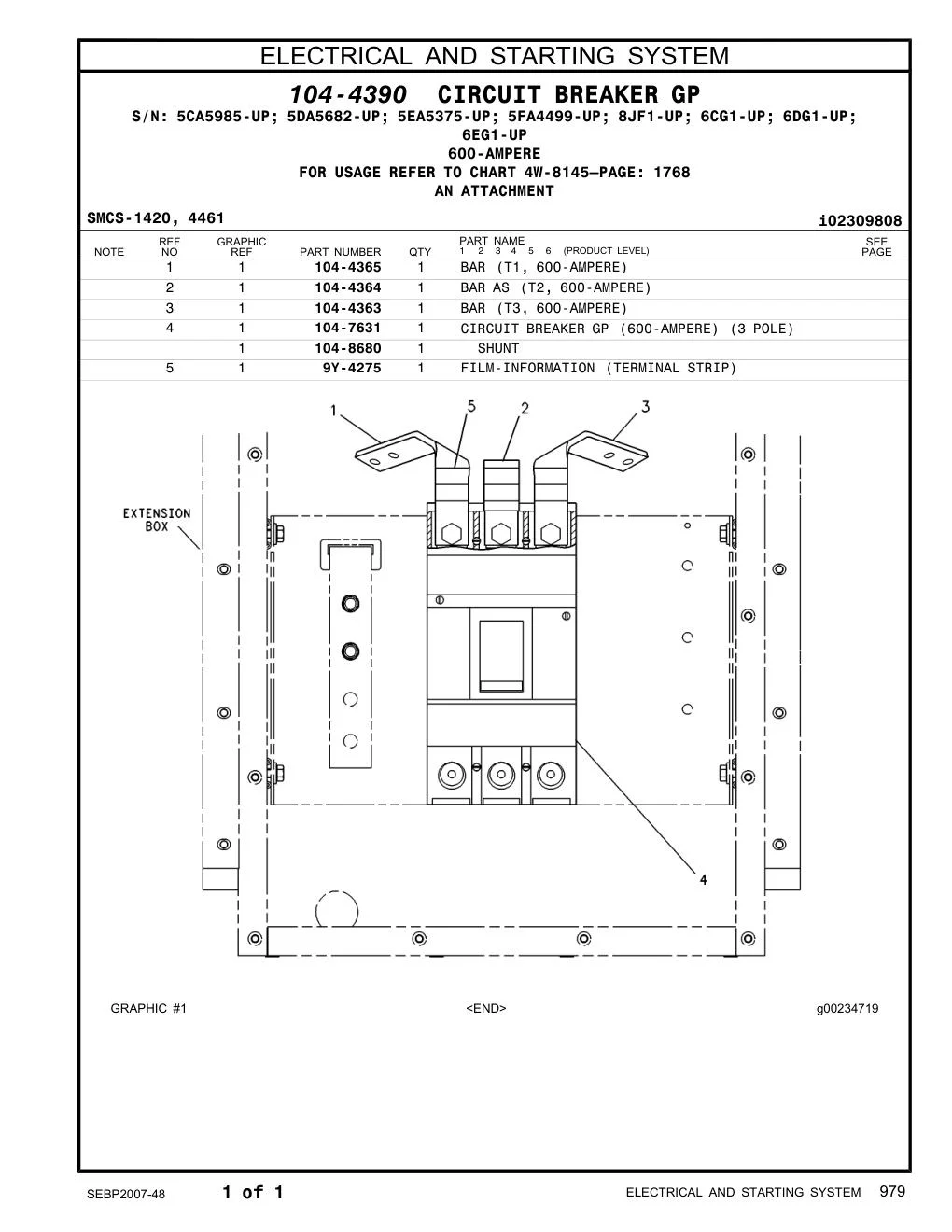 104-7631 - CIRCUIT BREAKER GP (600-AMPERE) (3 POLE)