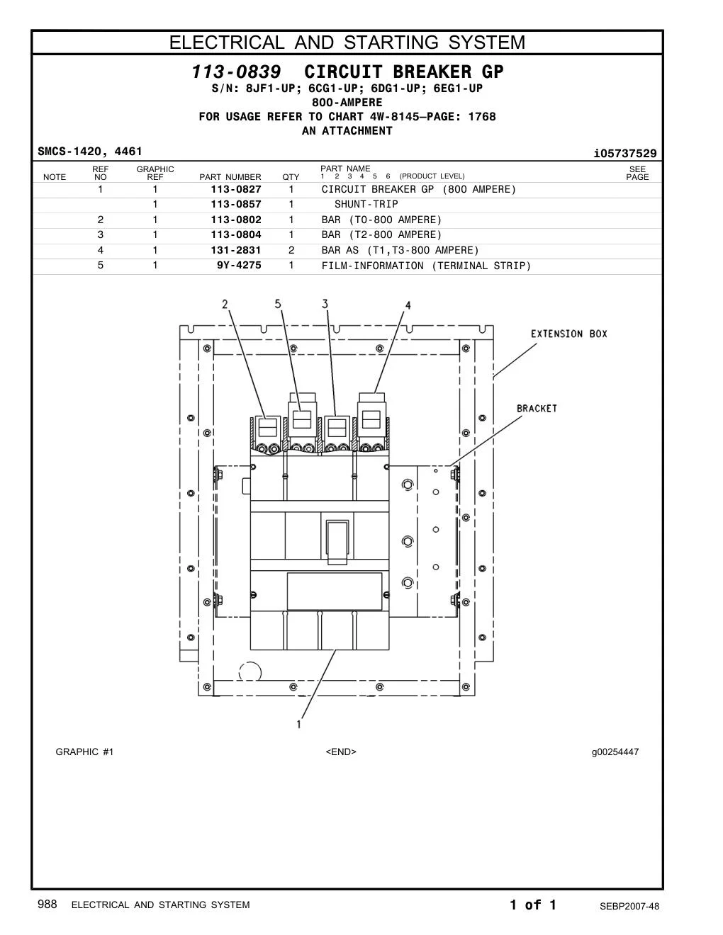 113-0804 - BAR (T2-800 AMPERE)