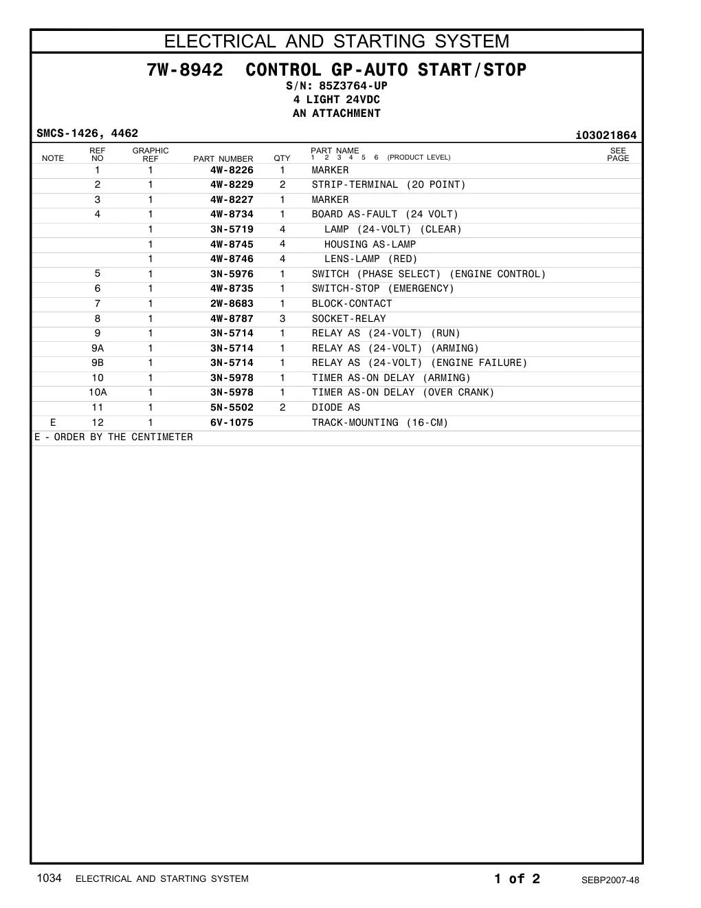 4W-8745 - HOUSING AS-LAMP