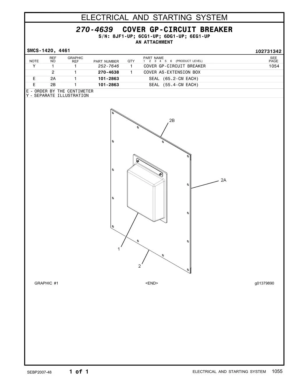 252-7646 - COVER GP-CIRCUIT BREAKER