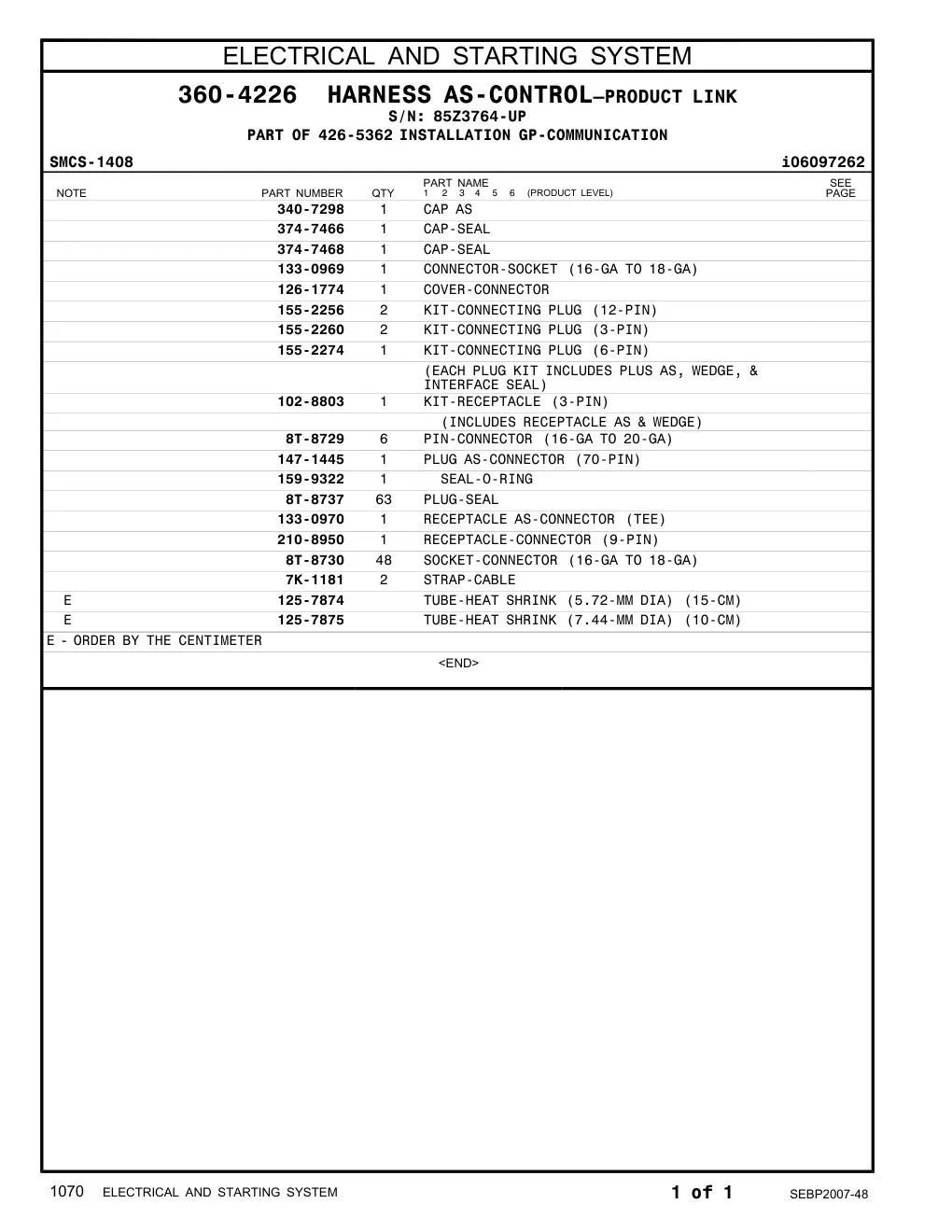 155-2256 - KIT-CONNECTING PLUG (12-PIN)