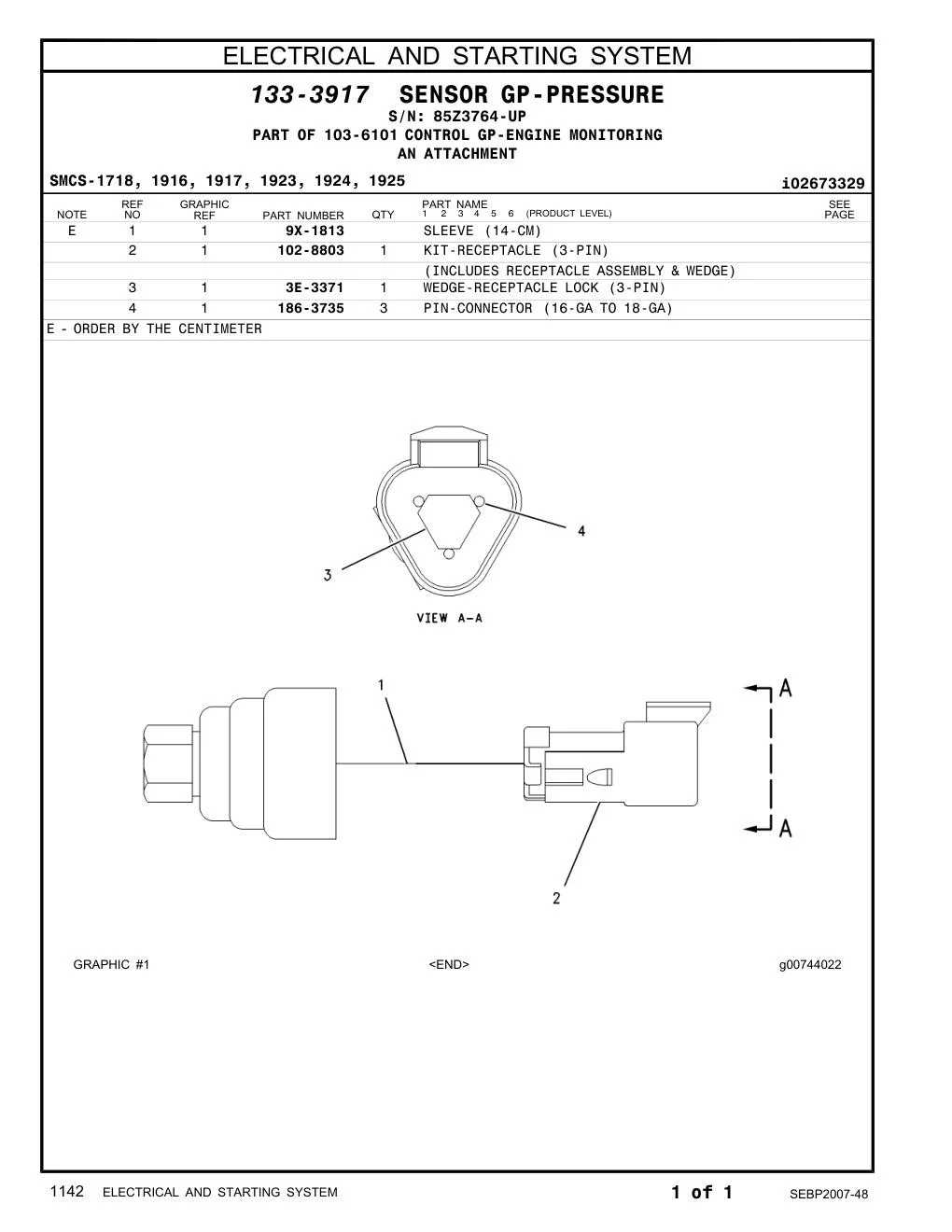 186-3735 - PIN-CONNECTOR (16-GA TO 18-GA)