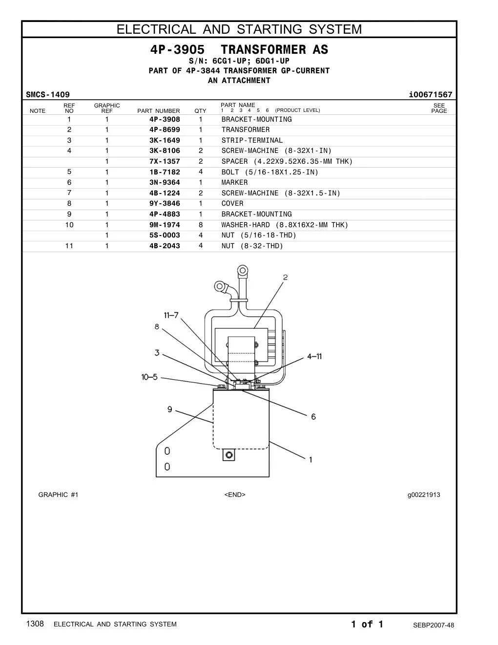 4P-3908 - BRACKET-MOUNTING