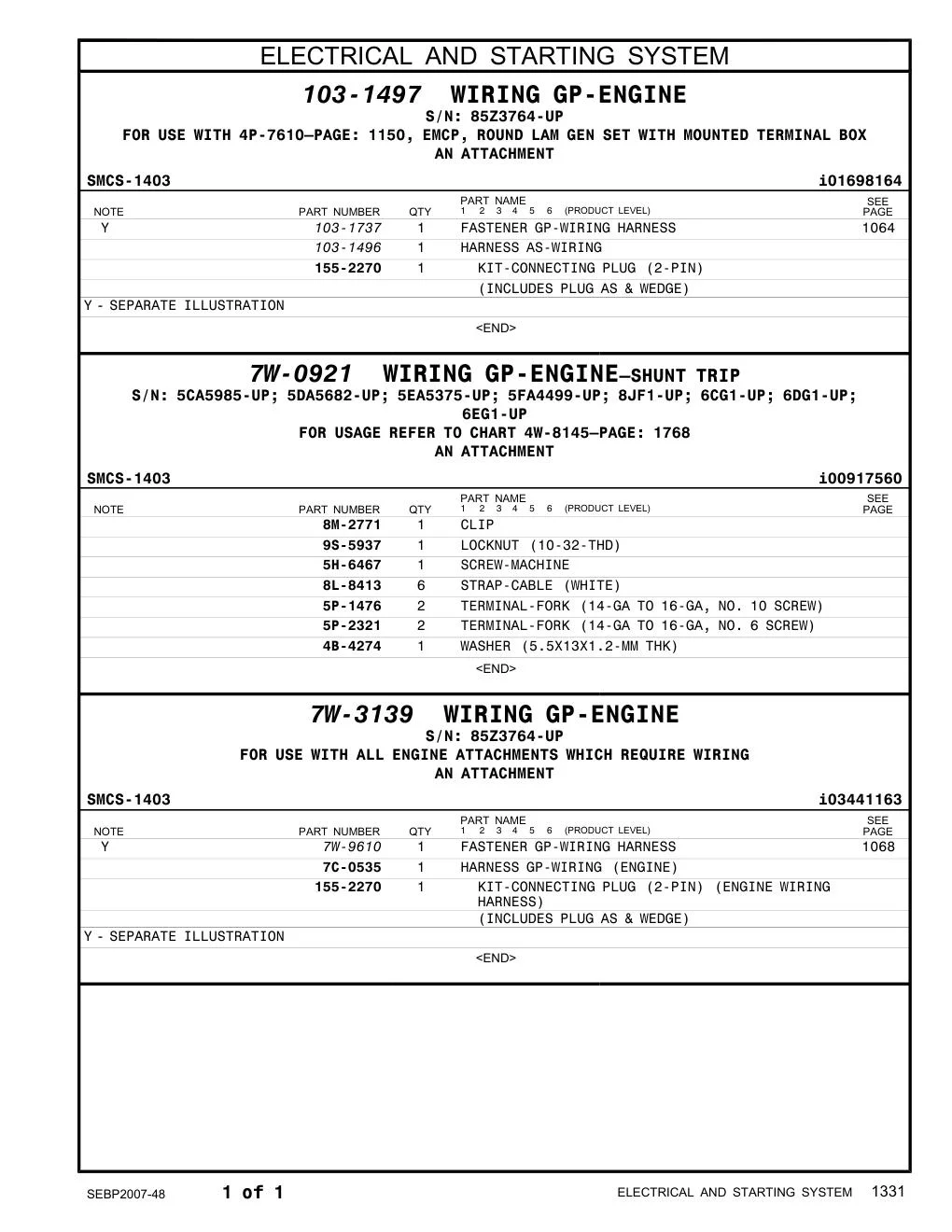 103-1496 - HARNESS AS-WIRING