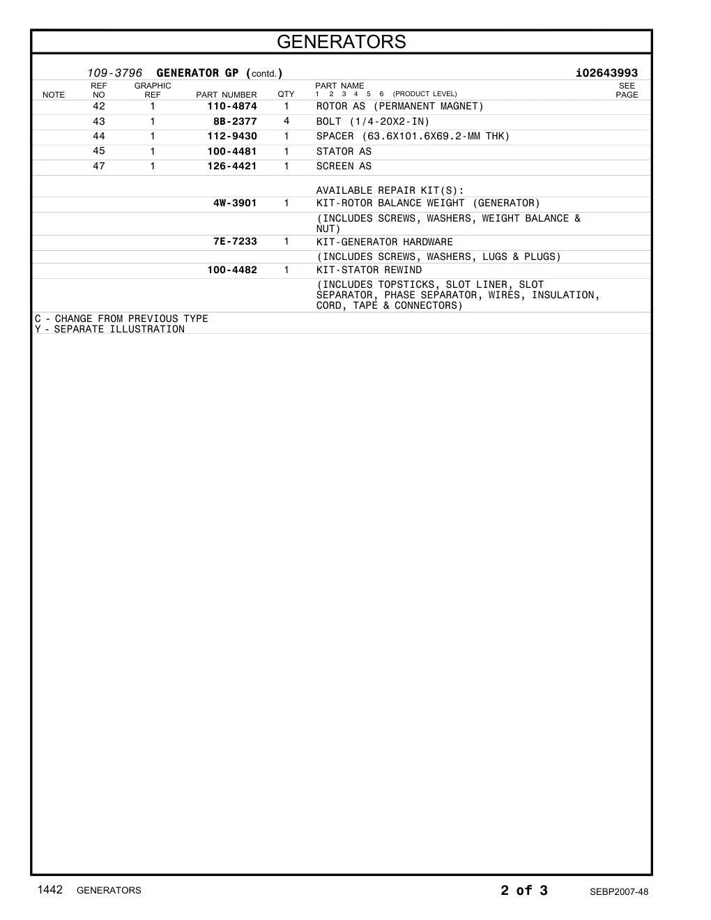 100-4481 - STATOR AS