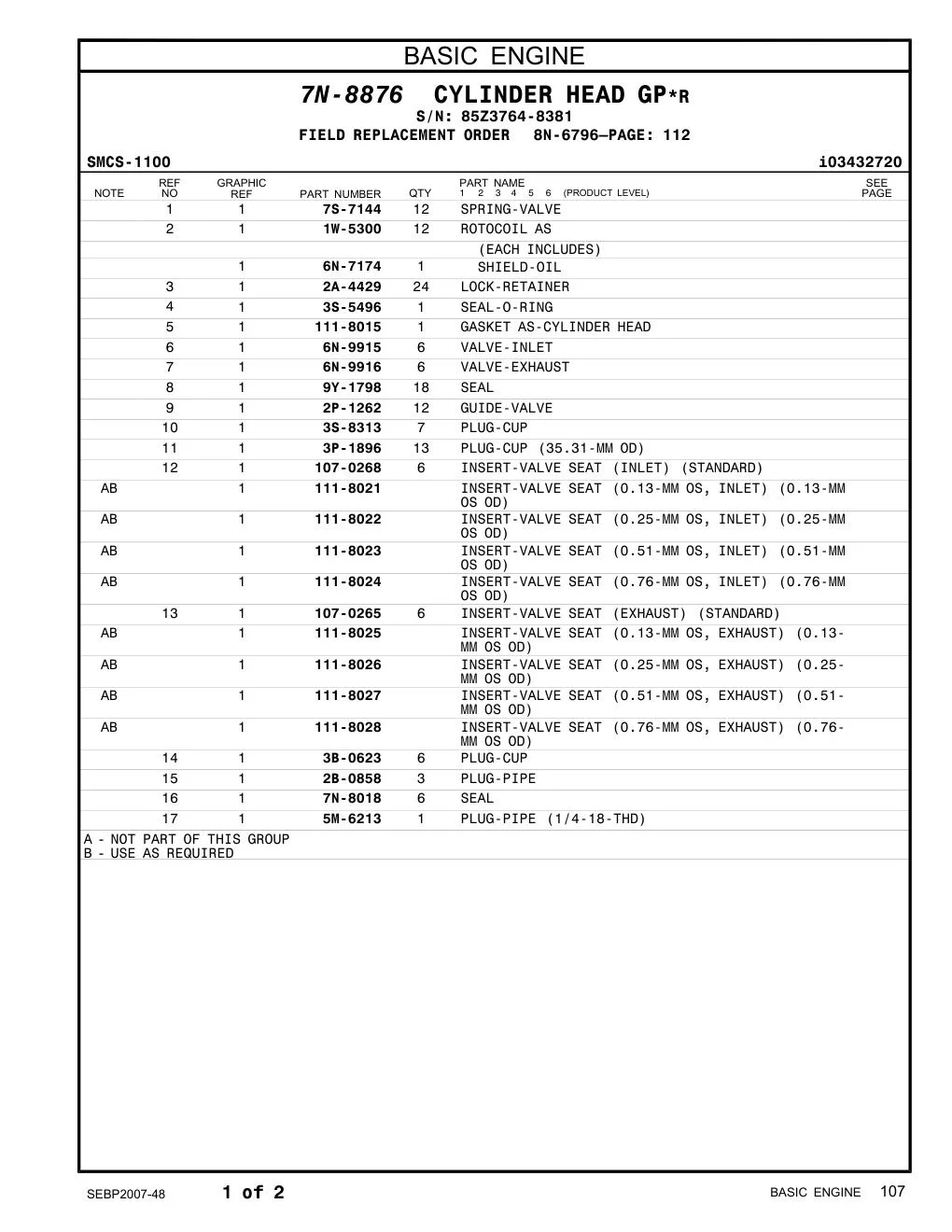 3S-8313 - PLUG-CUP