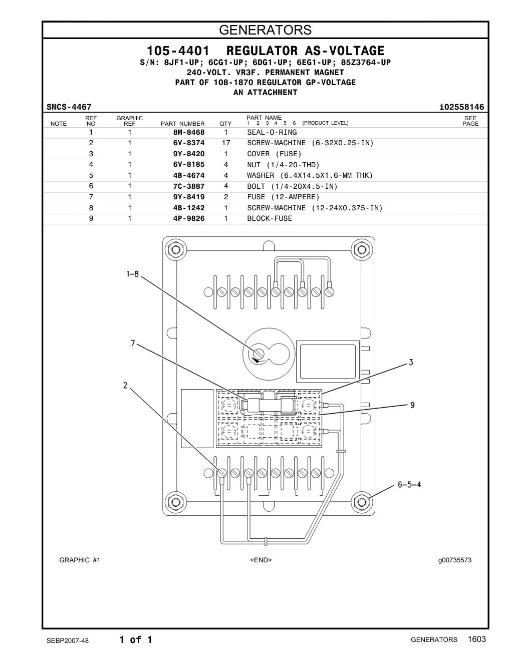 7C-3887 BOLT (1/4-20X4.5-IN) CAT parts manual diagram