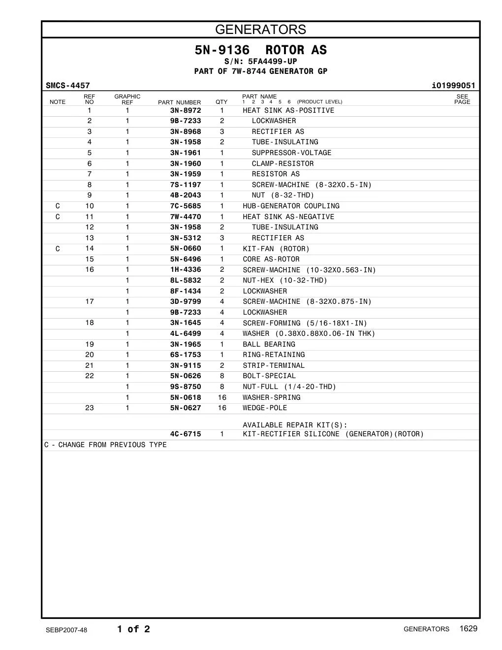 5N-6496 - CORE AS-ROTOR