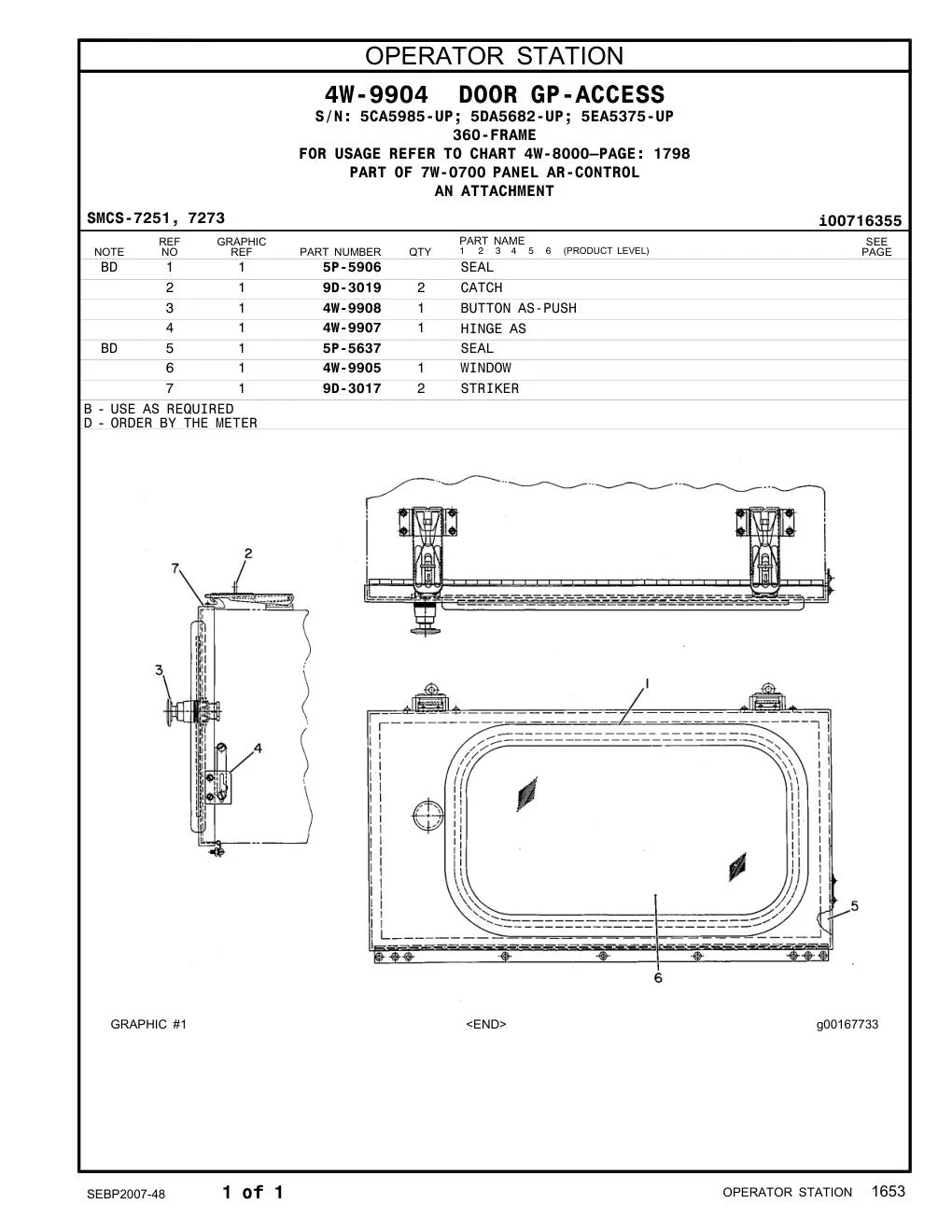 4W-9907 - HINGE AS
