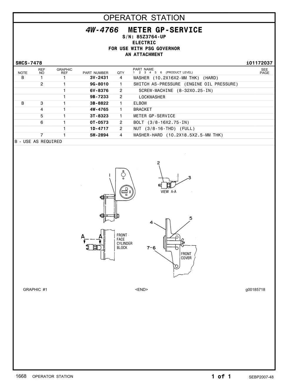 4W-4765 - BRACKET