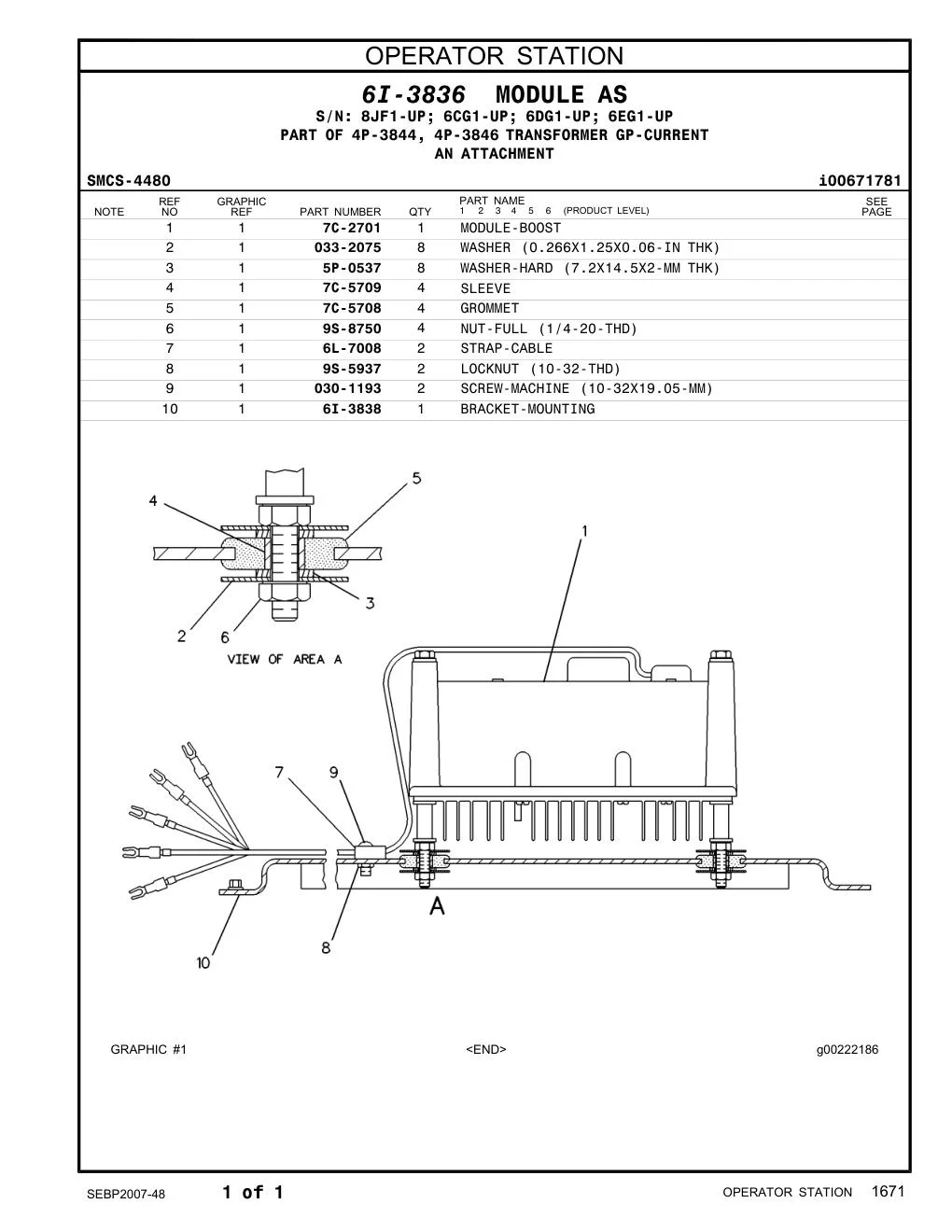 7C-2701 MODULE-BOOST CAT parts manual diagram