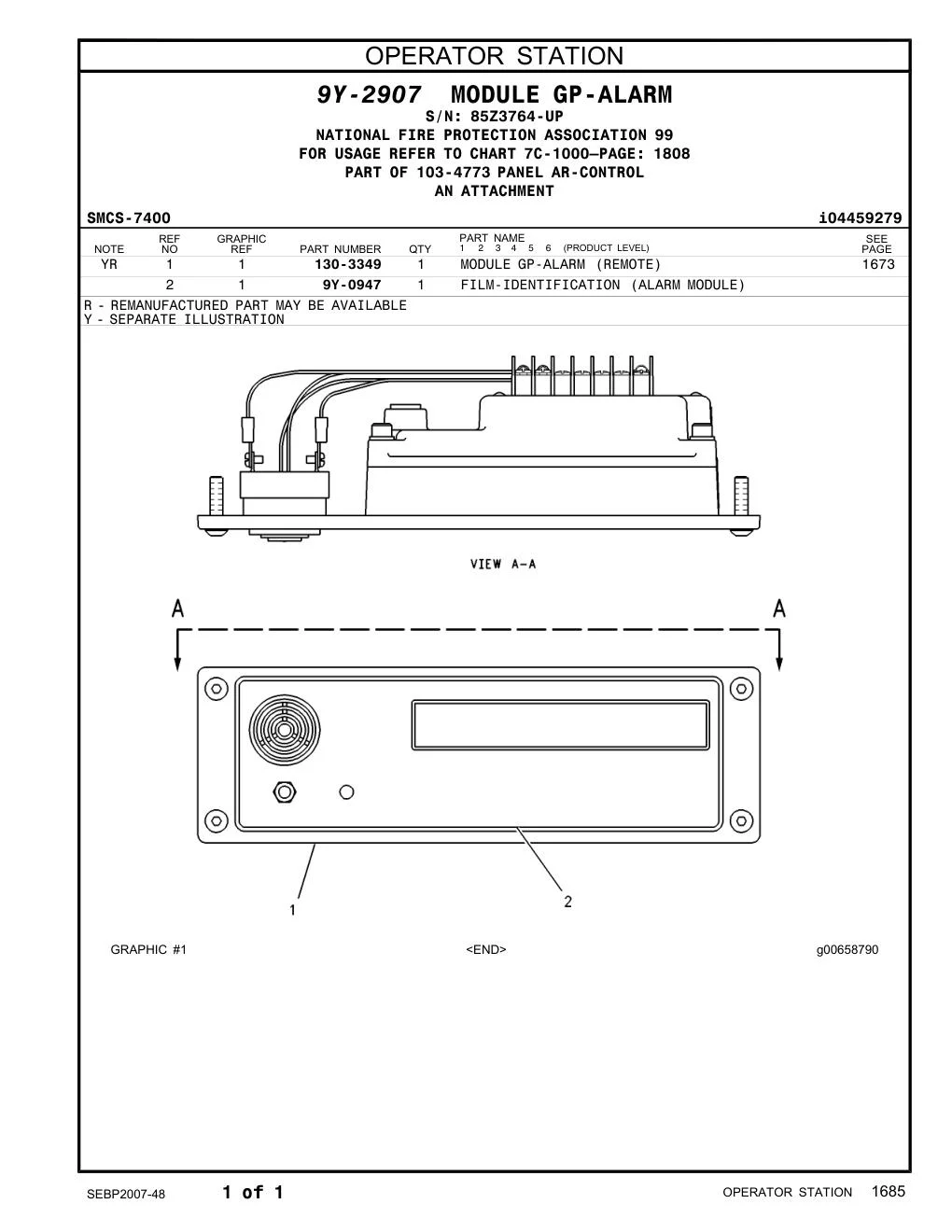 9Y-0947 - FILM-IDENTIFICATION (ALARM MODULE)