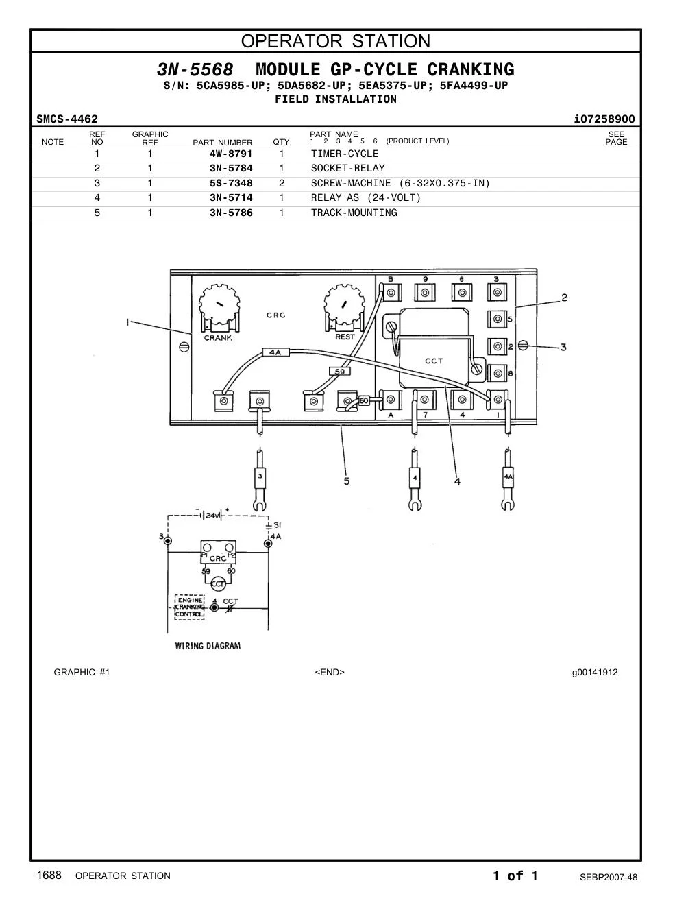 4W-8791 TIMER-CYCLE CAT parts manual diagram