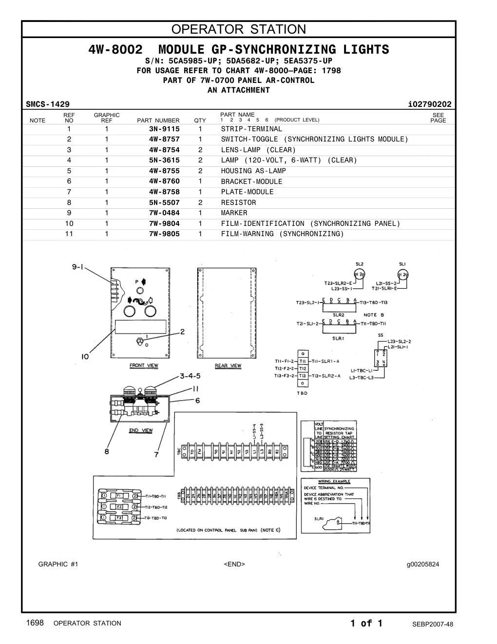 7W-9804 - FILM-IDENTIFICATION (SYNCHRONIZING PANEL)