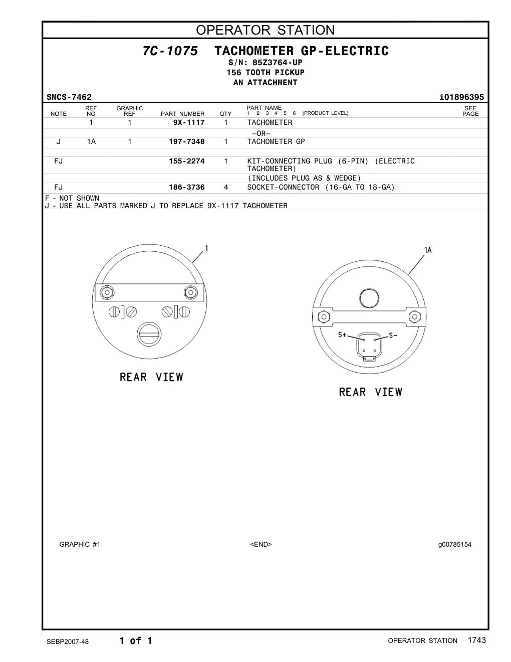 9X-1117 - TACHOMETER