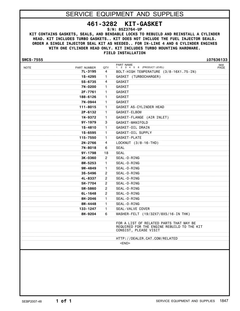 2F-7761 - GASKET
