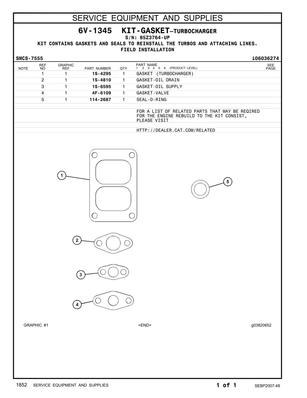 4F-6109 - GASKET-VALVE