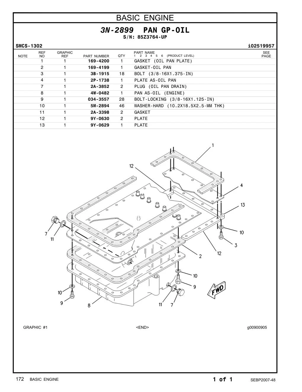 2P-1738 - PLATE AS-OIL PAN