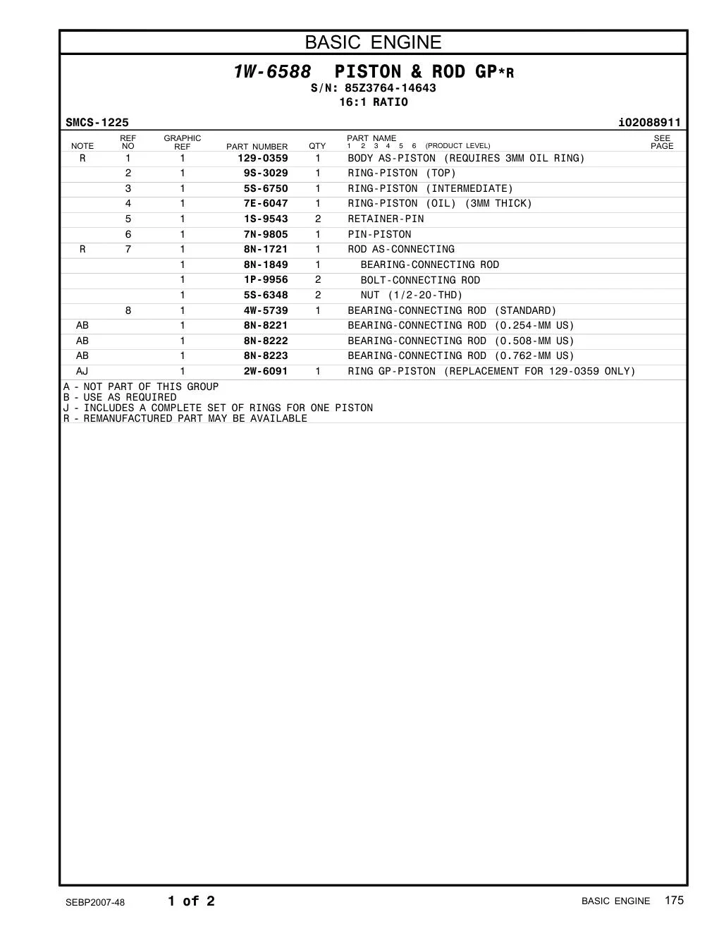 4W-5739 - BEARING-CONNECTING ROD (STANDARD)