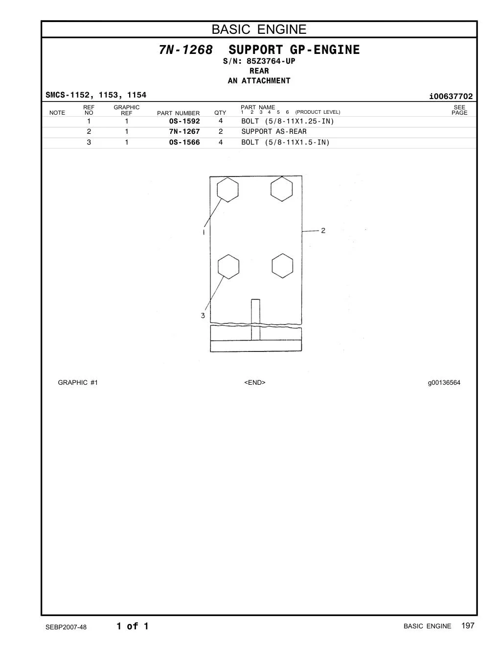 0S-1592 - BOLT (5/8-11X1.25-IN)