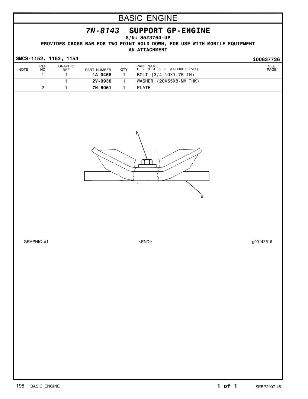 1A-0458 - BOLT (3/4-10X1.75IN)
