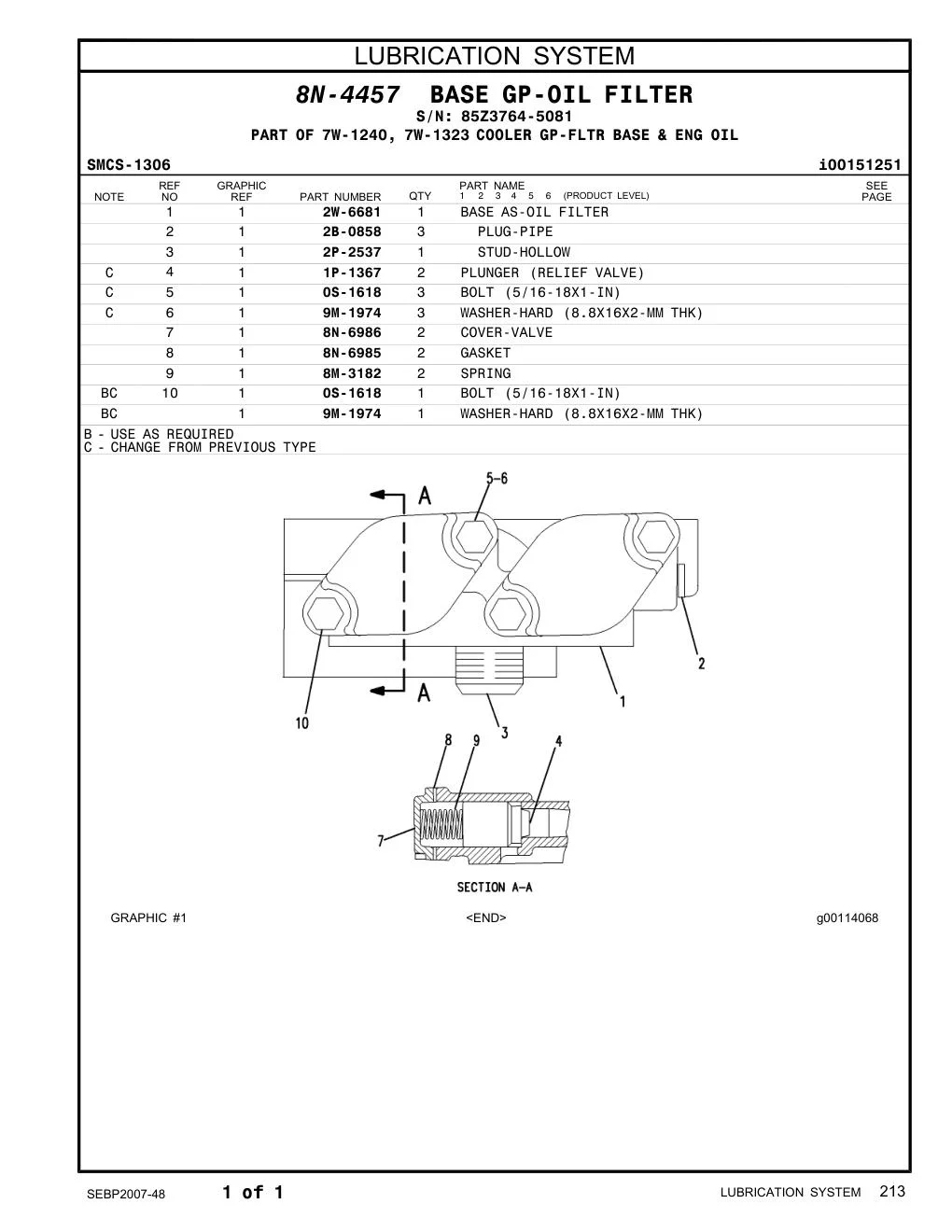 8N-6985 - GASKET