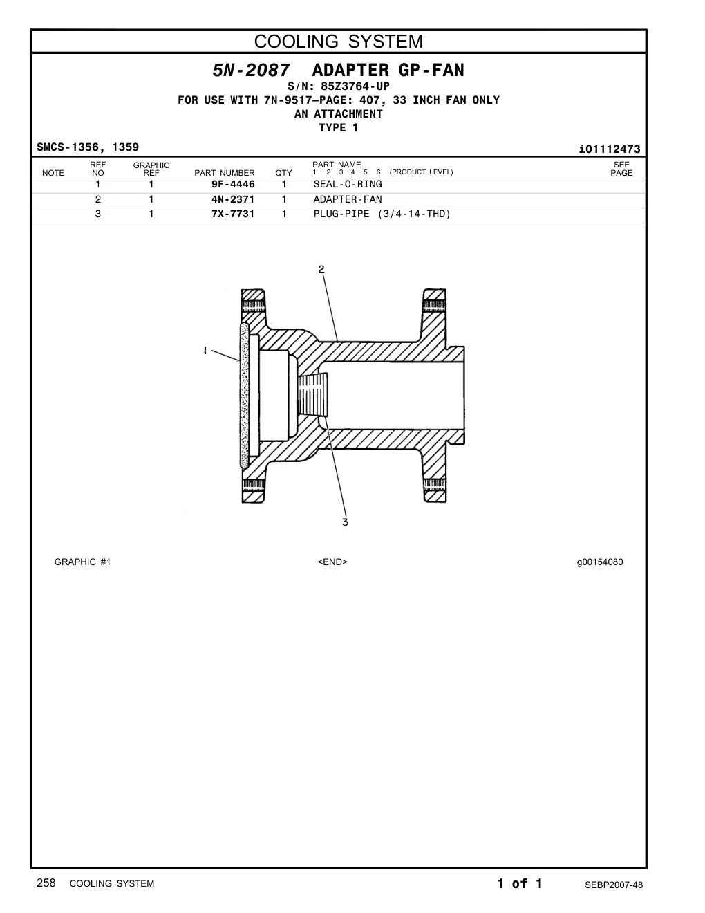 4N-2371 - ADAPTER-FAN