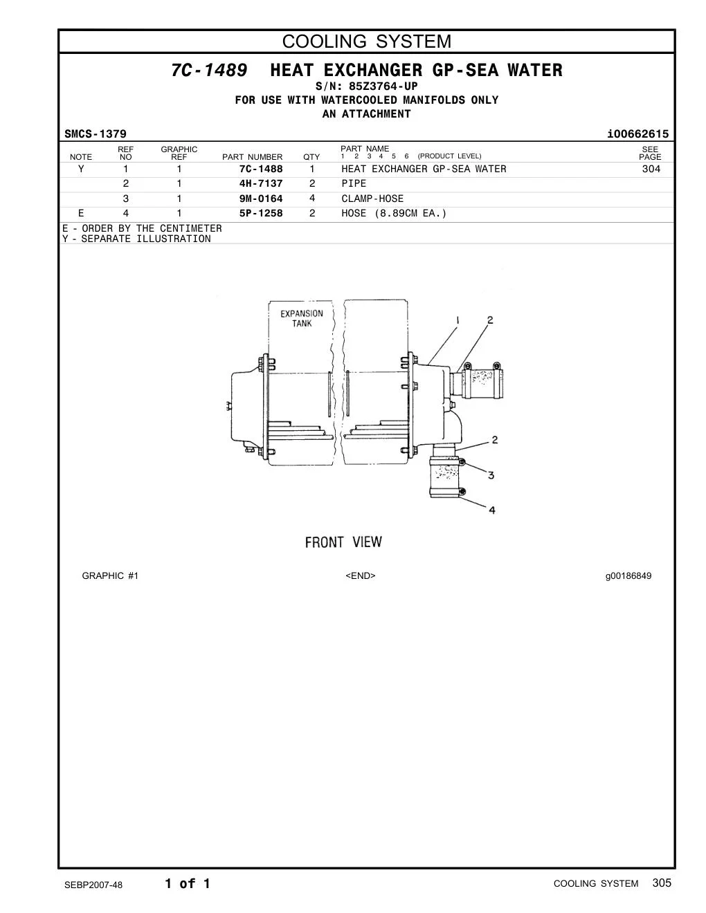 7C-1488 - HEAT EXCHANGER GP-SEA WATER