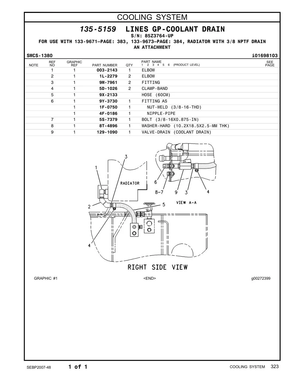 129-1090 - VALVE-DRAIN (COOLANT DRAIN)
