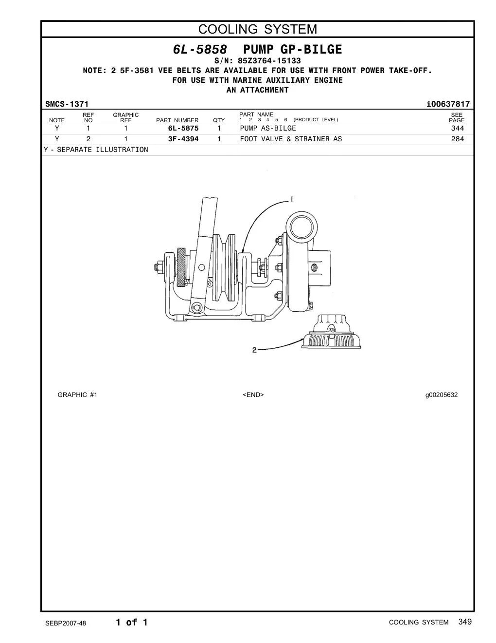 3F-4394 - FOOT VALVE & STRAINER AS