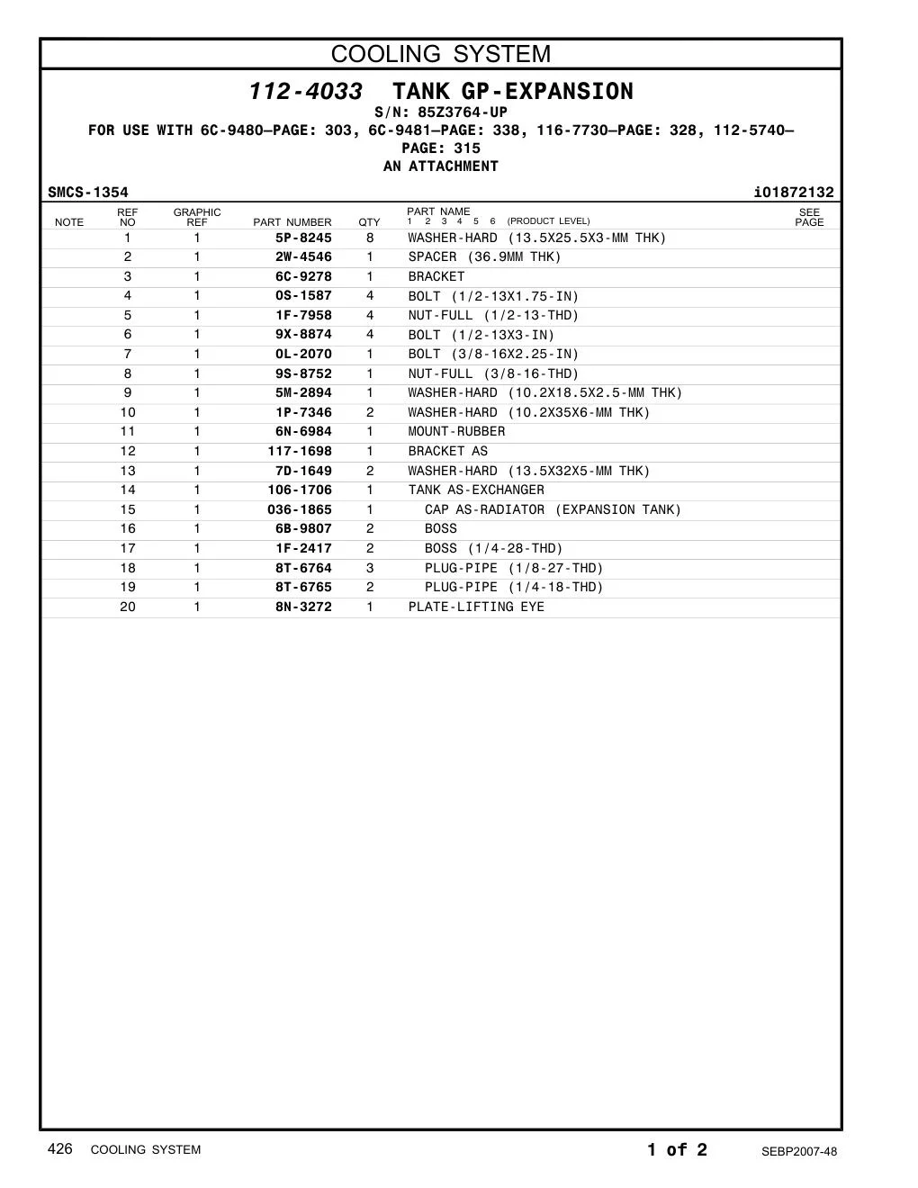 2W-4546 - SPACER (36.9MM THK)