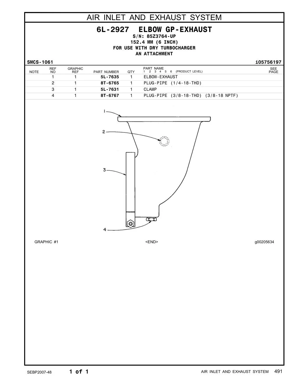 5L-7635 - ELBOW-EXHAUST