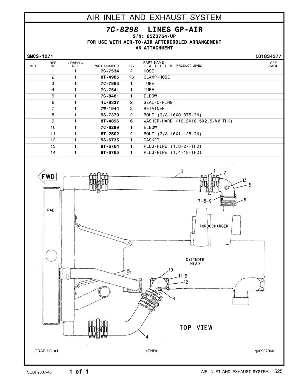 7C-7534 - HOSE (OUTLET)