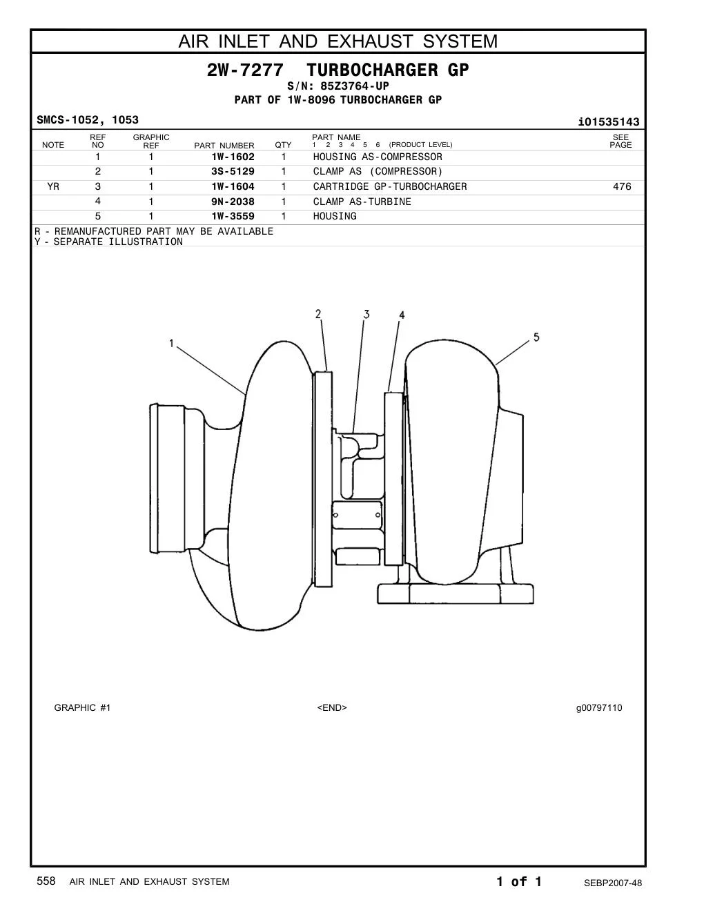 1W-1602 - HOUSING AS-COMPRESSOR