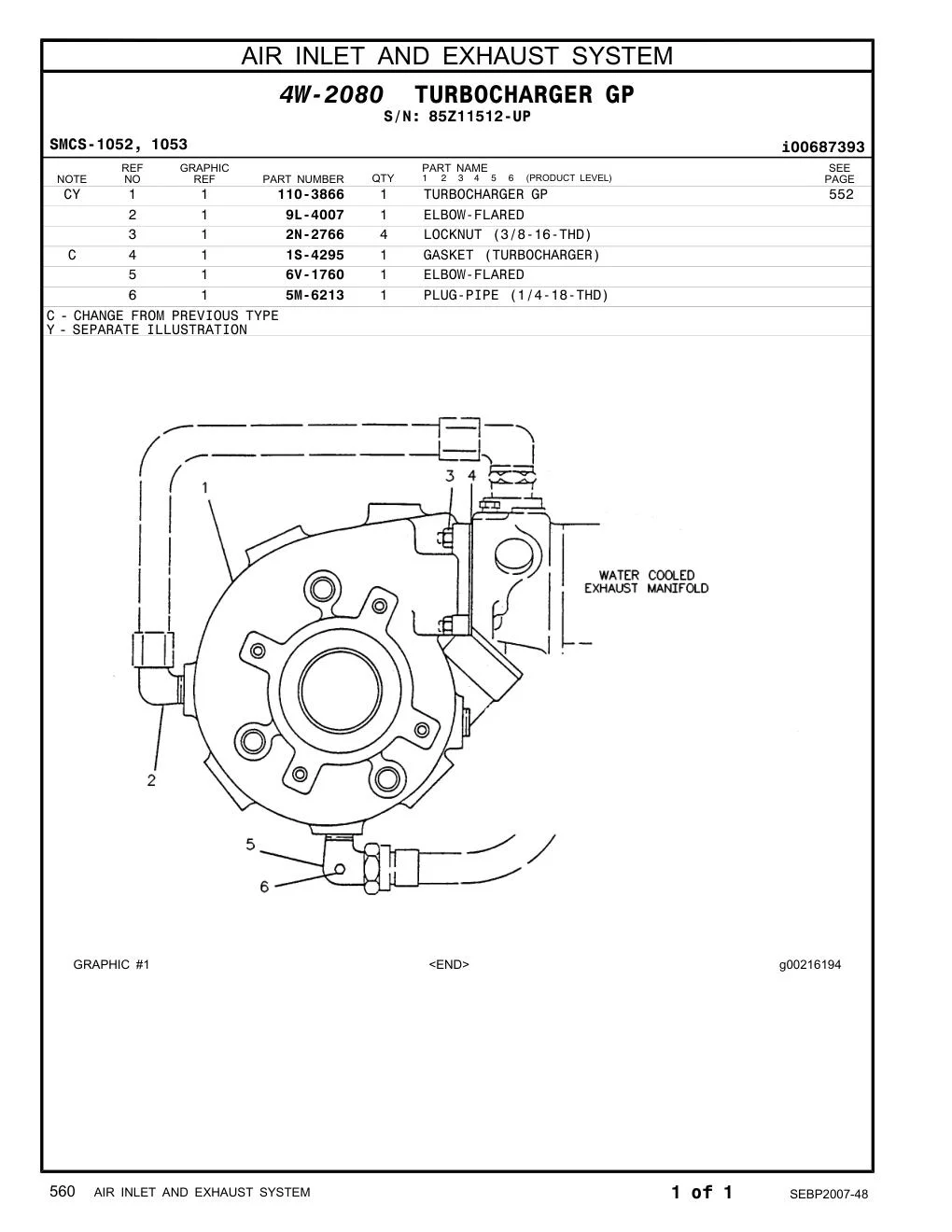 110-3866 - TURBOCHARGER GP
