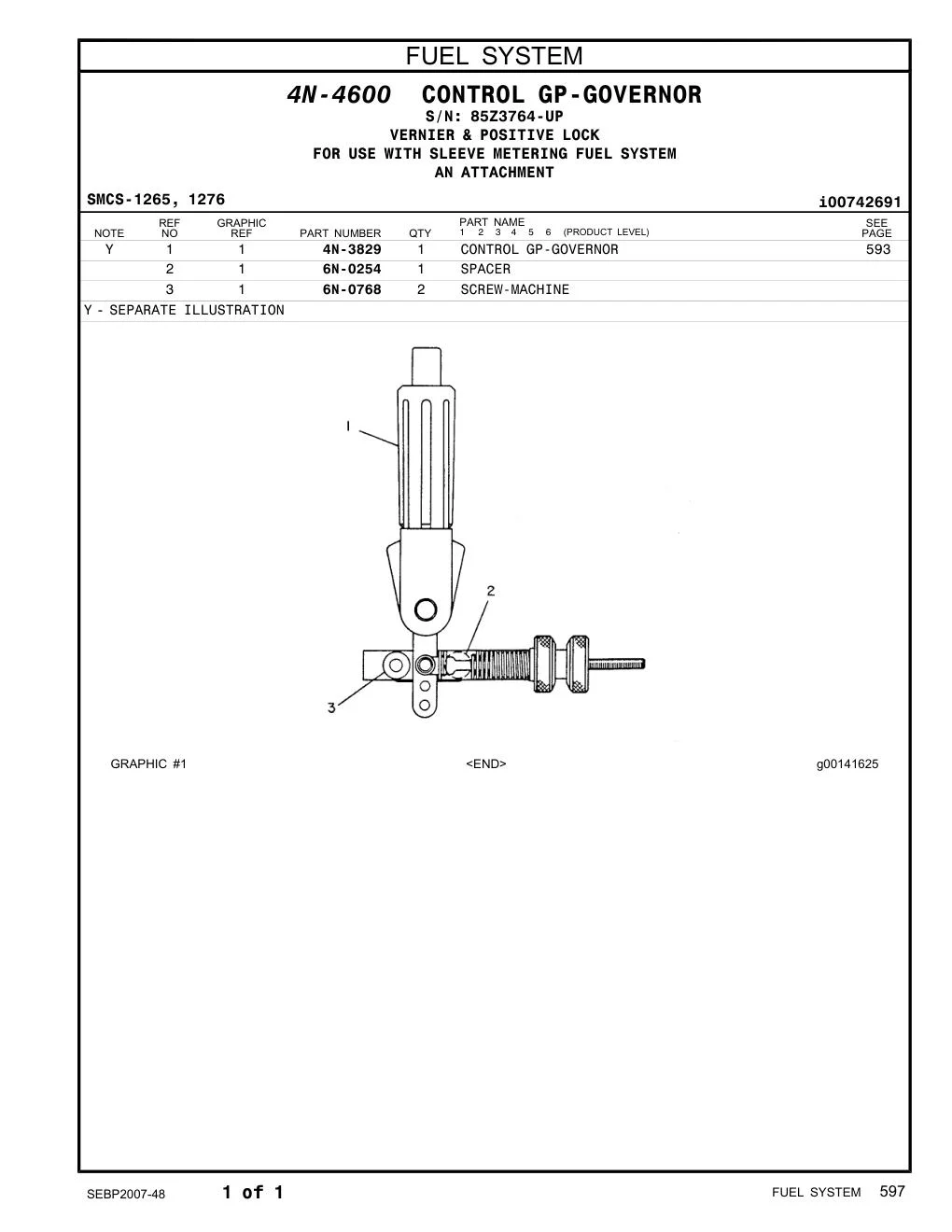 4N-3829 - CONTROL GP-GOVERNOR