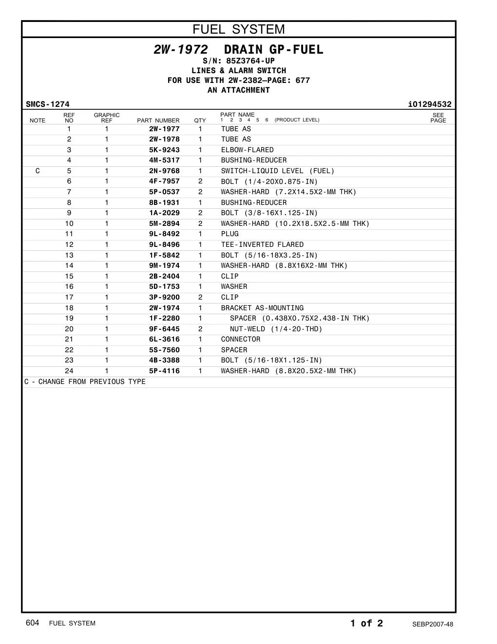 9F-6445 - NUT-WELD (1/4-20-THD)
