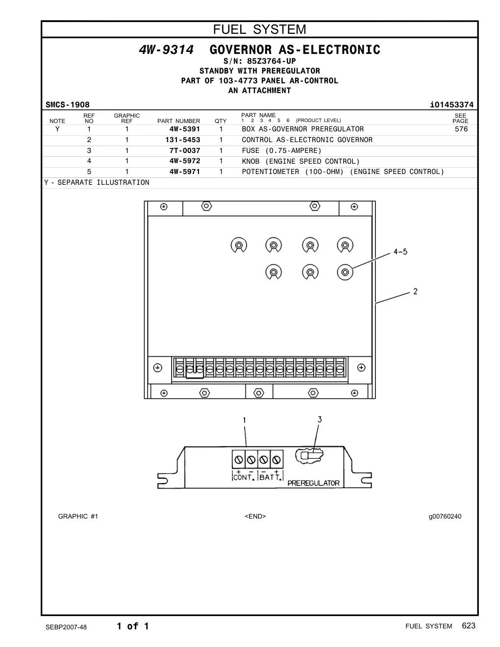 4W-5391 - BOX AS-GOVERNOR PREREGULATOR