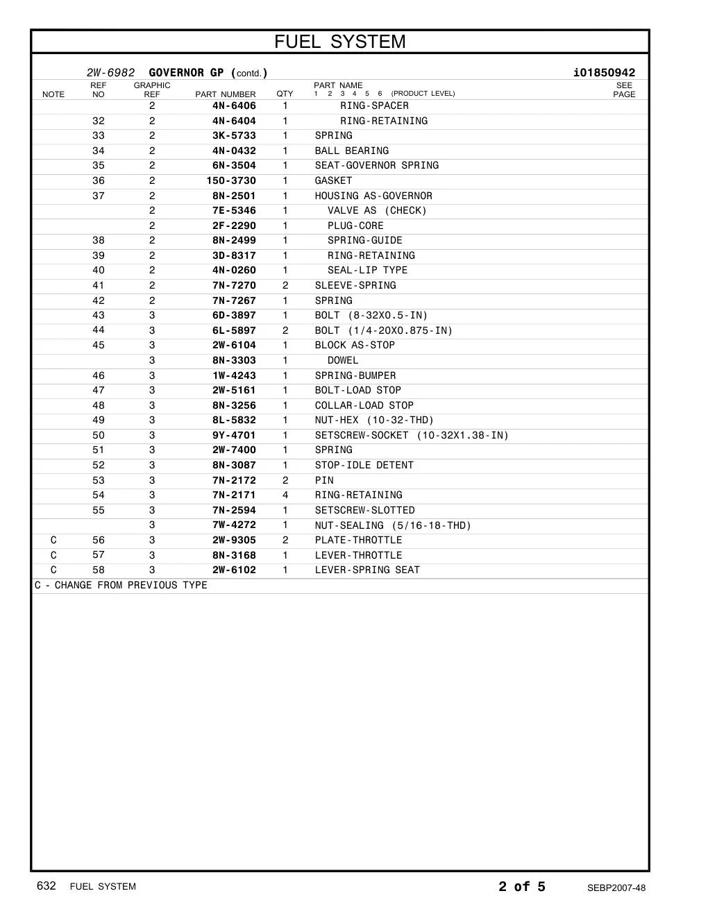 2W-5161 - BOLT-LOAD STOP