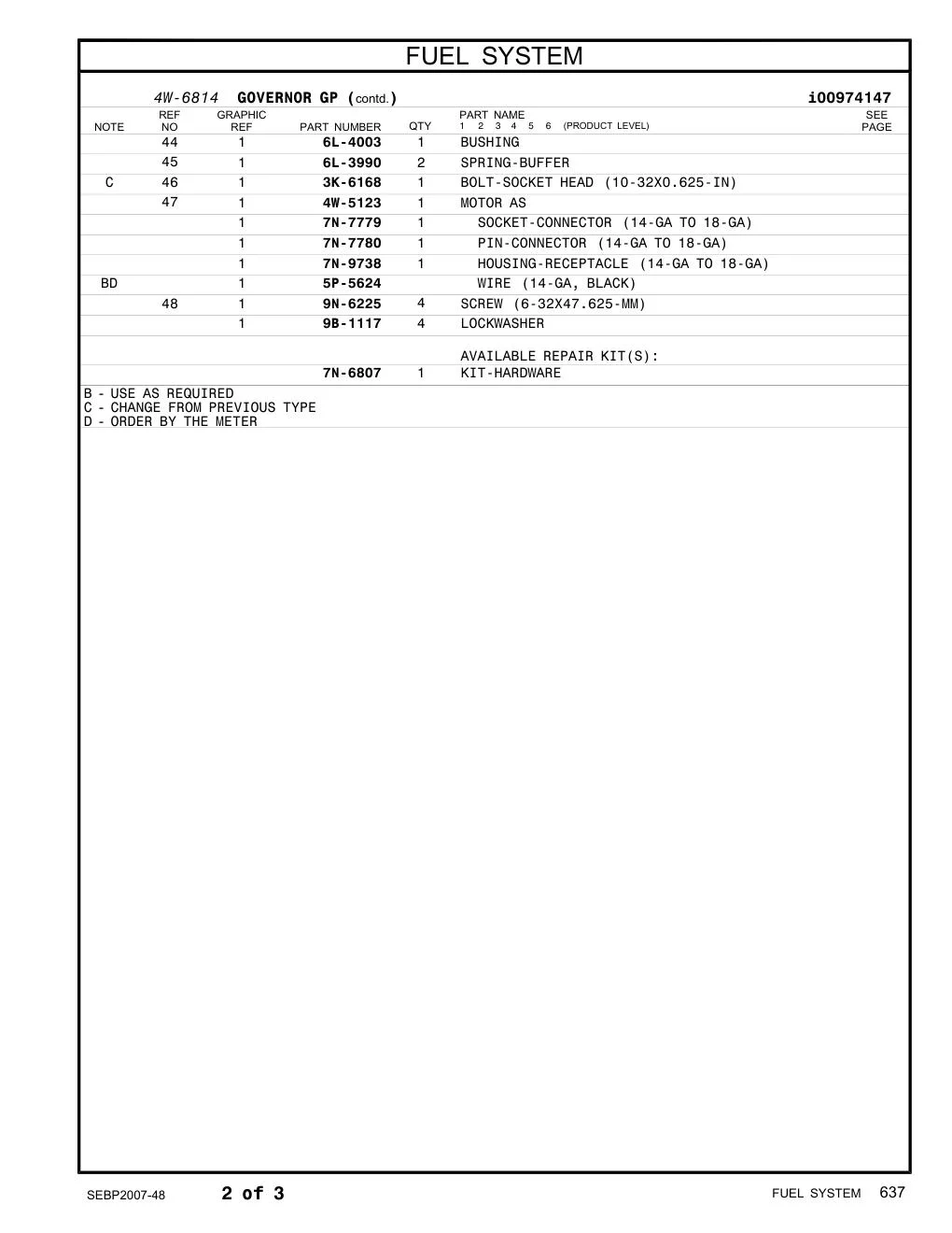 6L-4003 BUSHING CAT parts manual diagram