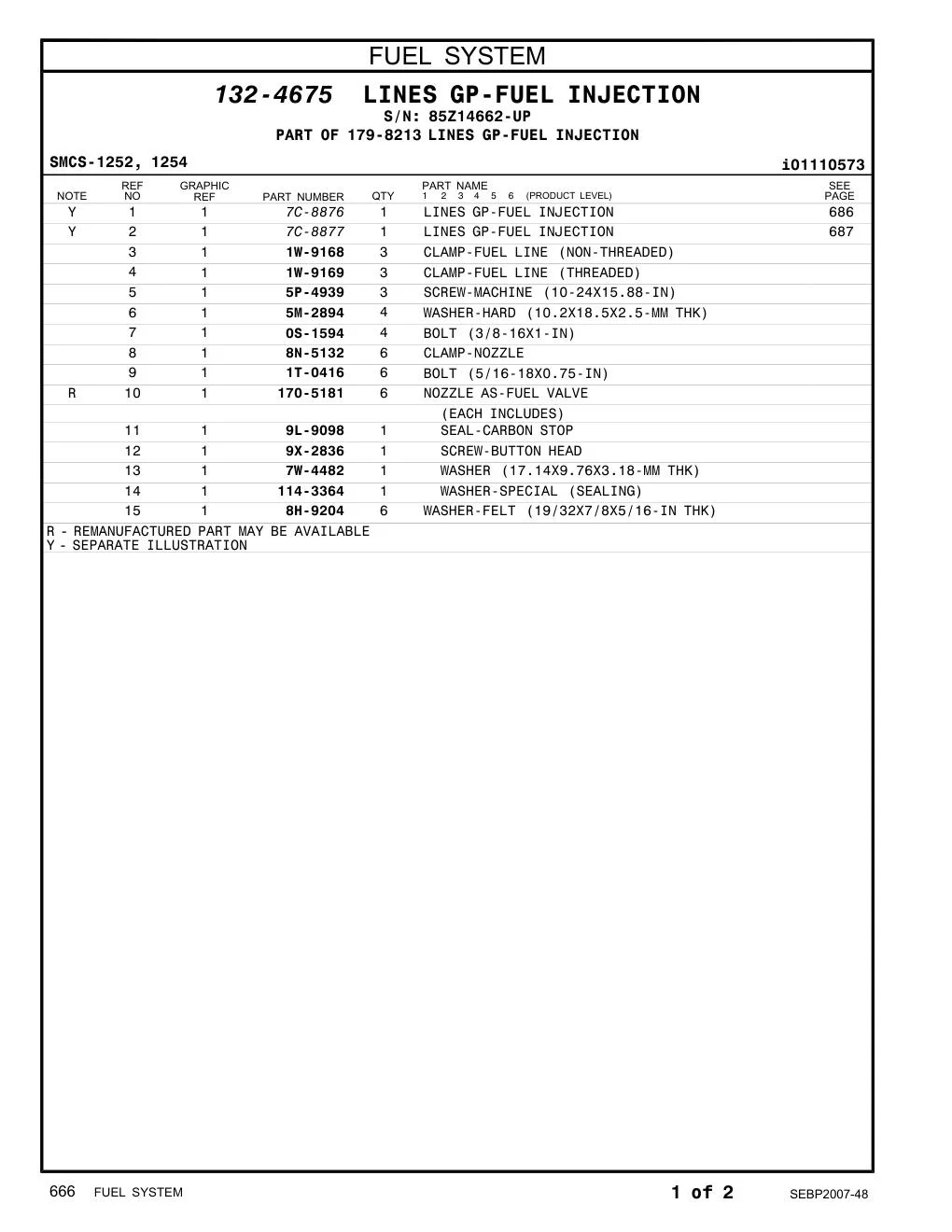 7C-8877 - LINES GP-FUEL INJECTION