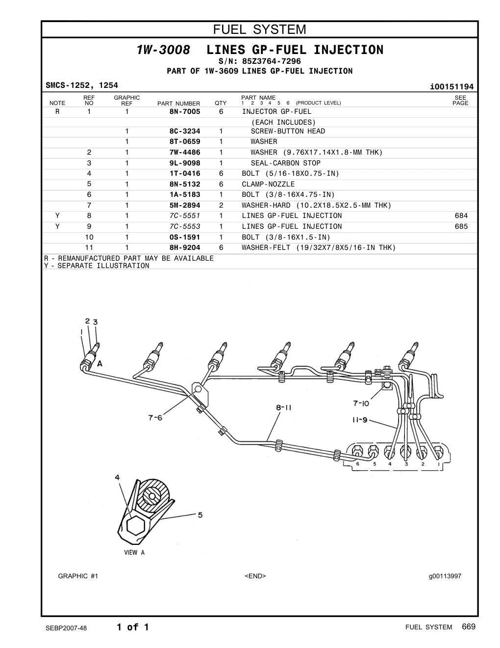 7C-5551 - LINES GP-FUEL INJECTION