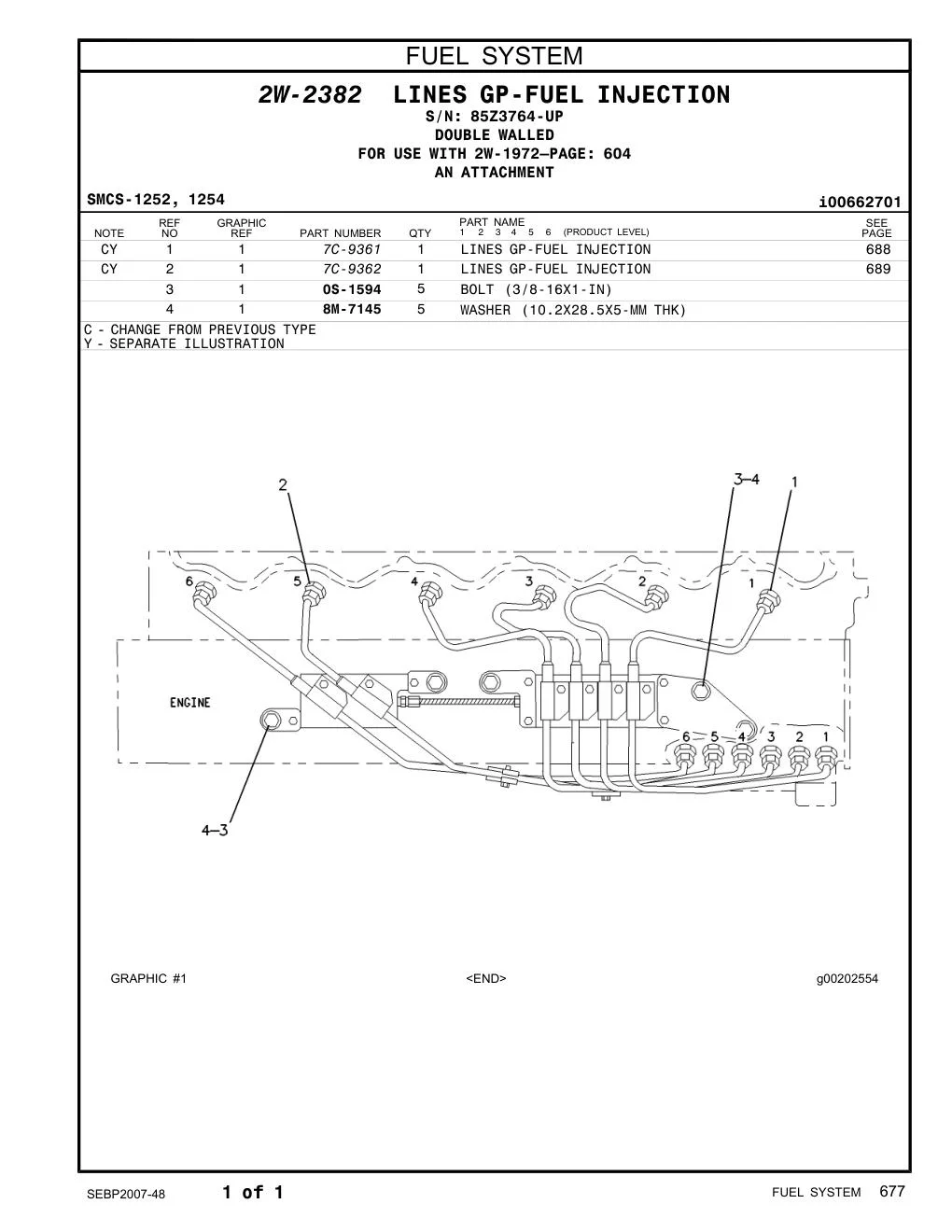 7C-9361 - LINES GP-FUEL INJECTION