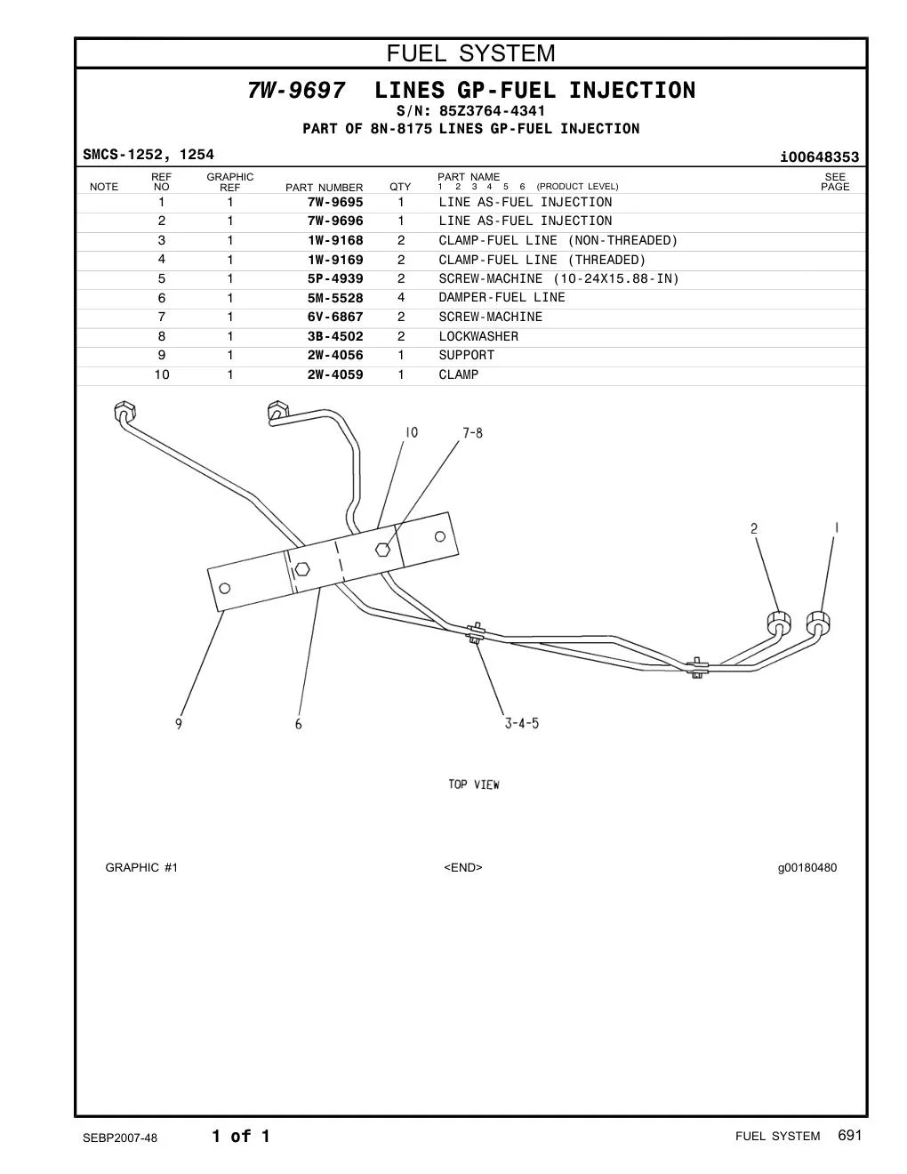 7W-9696 - LINE AS-FUEL INJECTION
