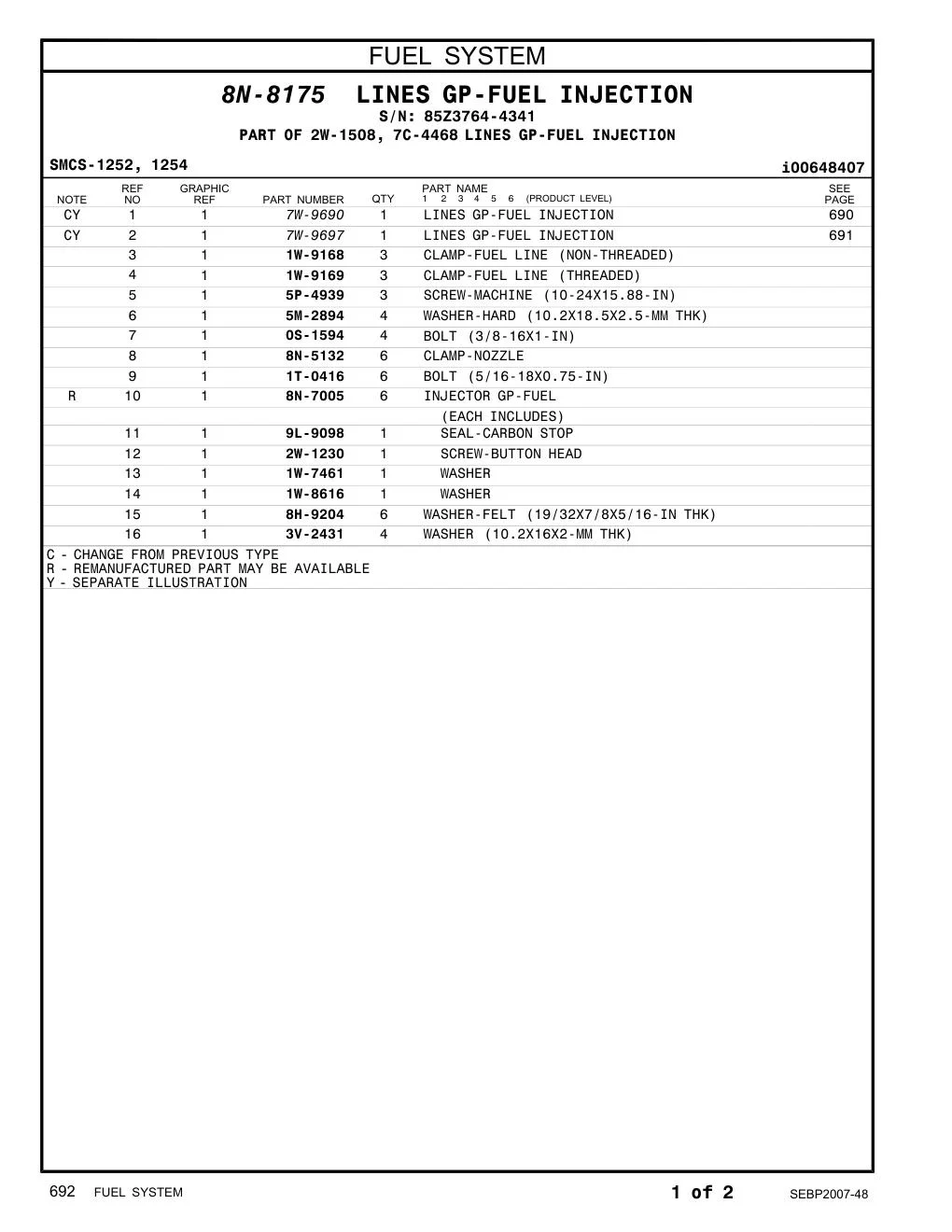 2W-1230 - SCREW-BUTTON HEAD