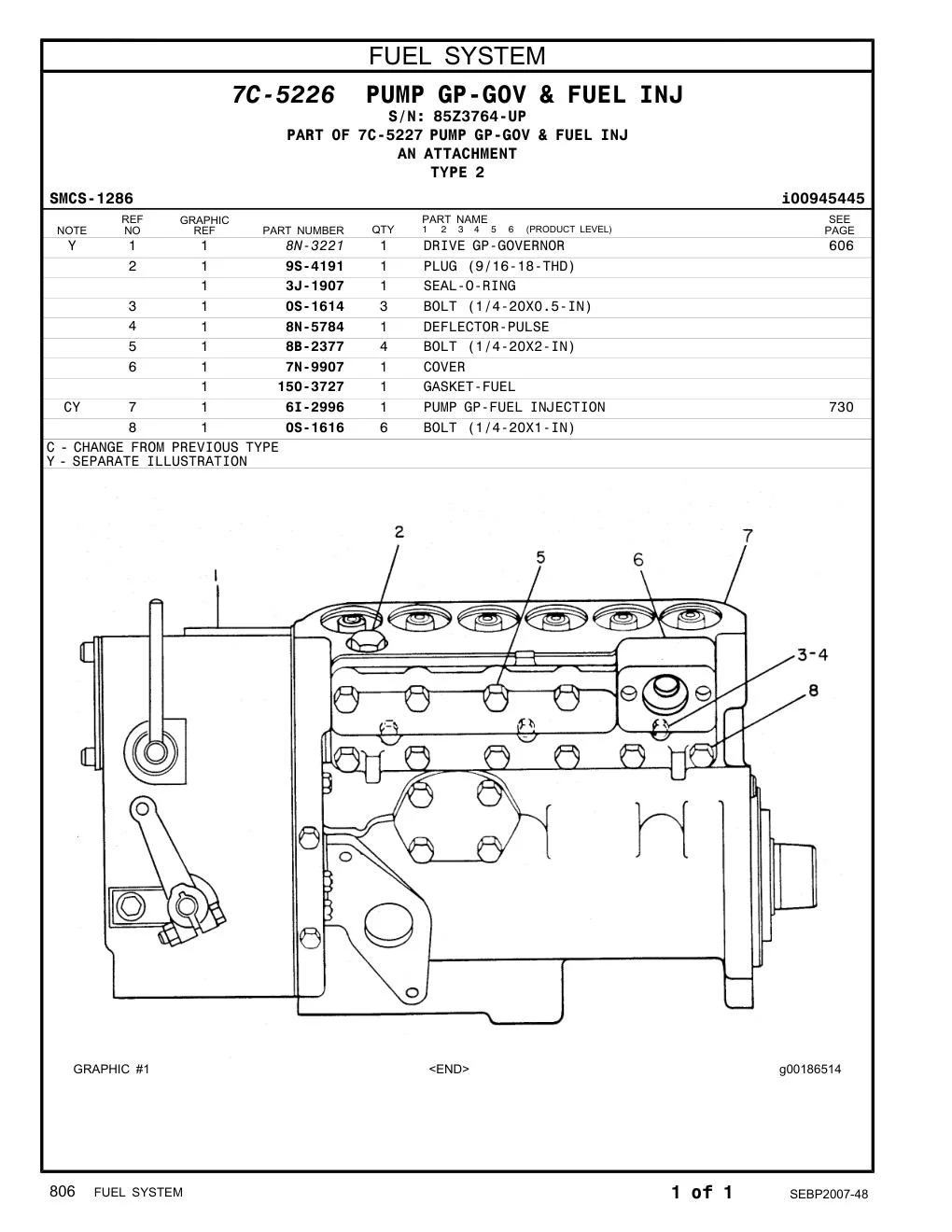 6I-2996 - PUMP GP-FUEL INJECTION