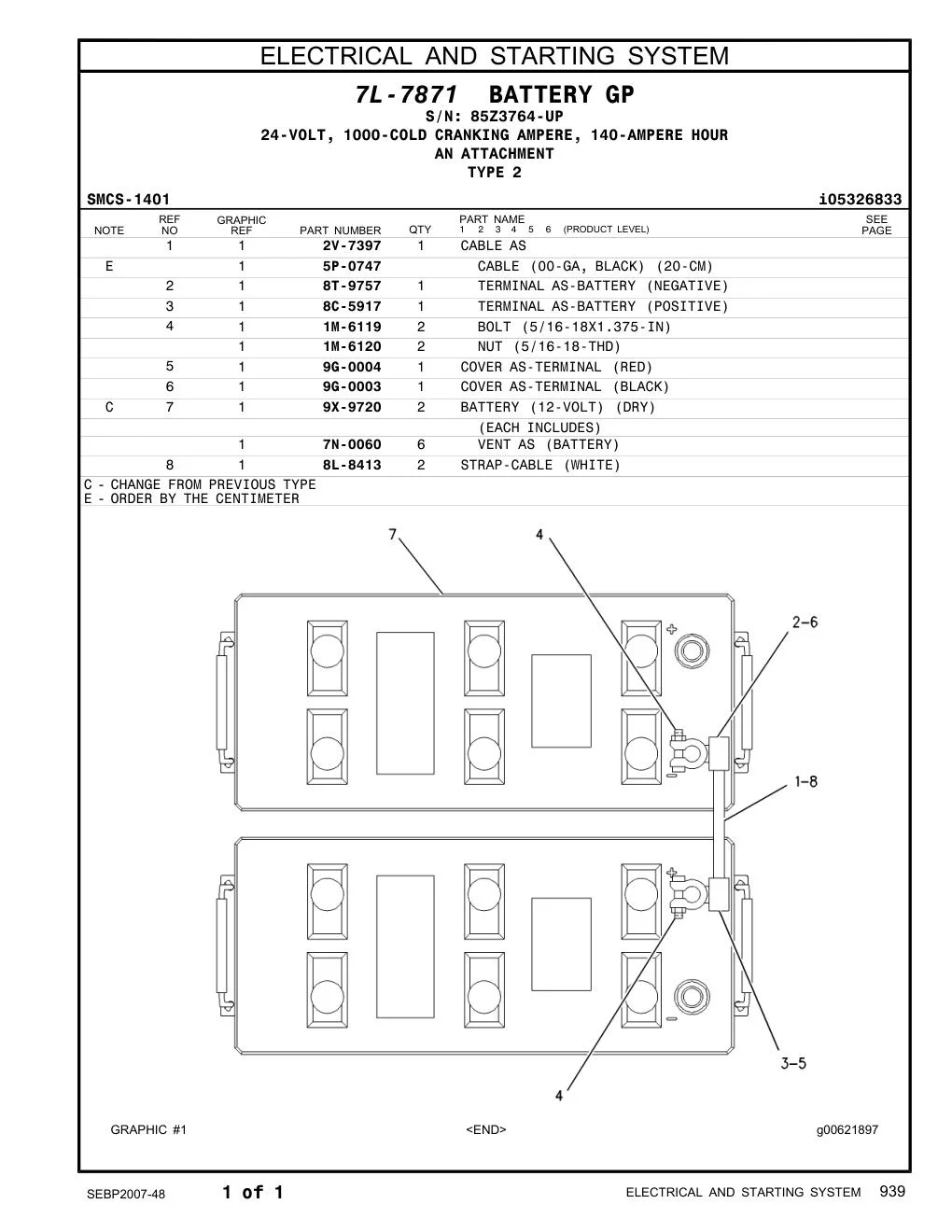 8T-9757 - TERMINAL AS-BATTERY (NEGATIVE)