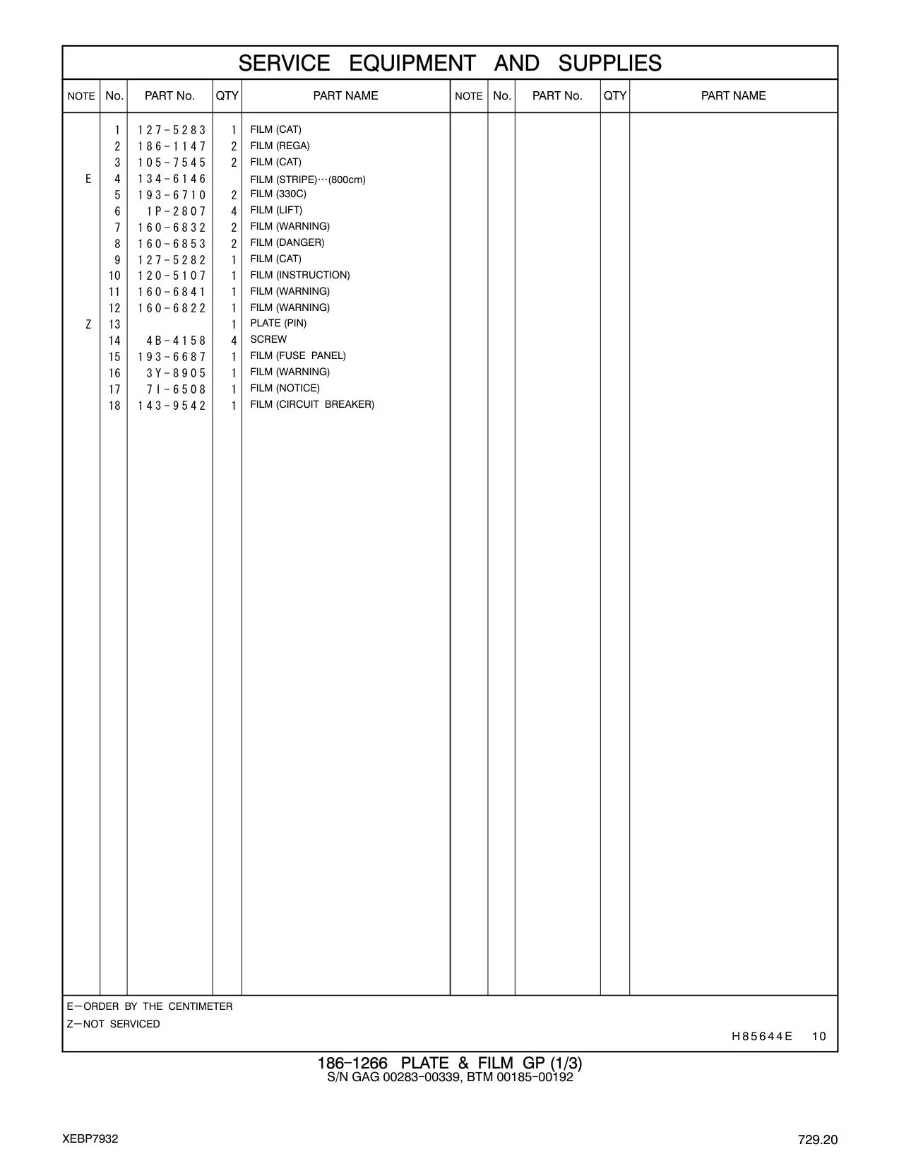 143-9542 - FILM (CIRCUIT BREAKER)
