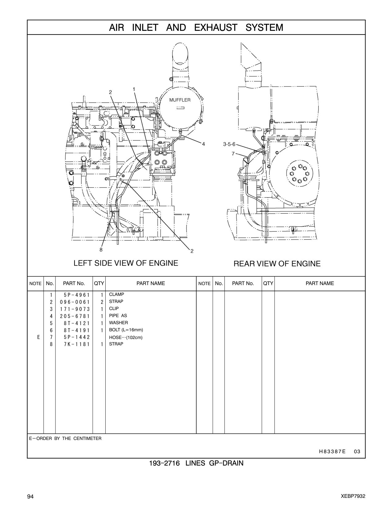 205-6781 PIPE AS CAT parts manual diagram